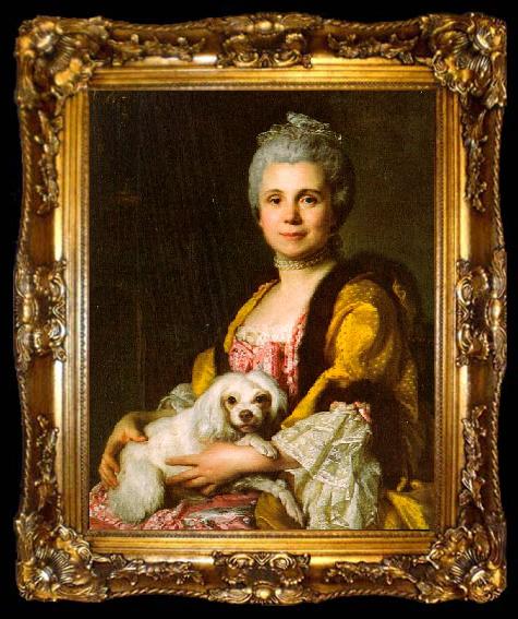 framed   Joseph-Siffred  Duplessis Madame Freret-Dericour, ta009-2